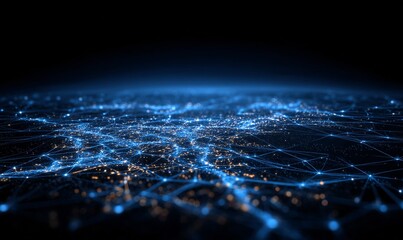 Vernetzte Stadtlandschaft der Zukunft - Abstrakte Darstellung