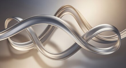 Elegant metallic waves interlaced abstract background for creative graphic design projects