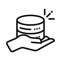 Data Management Vector outline icon. Eps 10 file