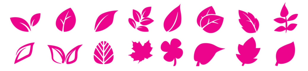 Autumn Leaf Icons | Flat Vector Pack of Fall Foliage Symbols