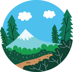 Snowy Mountain Forest Trail