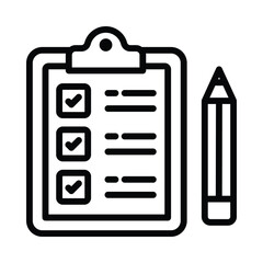 Task List Vector outline icon. Eps 10 file