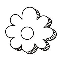 vector illustration of a flower. flower. line. doodle. line art. drawing. out line. sketches. flower icon. flower line. blank flower line. cartoon. flower vector. smile face. cute cartoon. 
