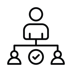 Delegate Vector outline icon. Eps 10 file