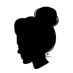 Silhouette of a beautiful woman