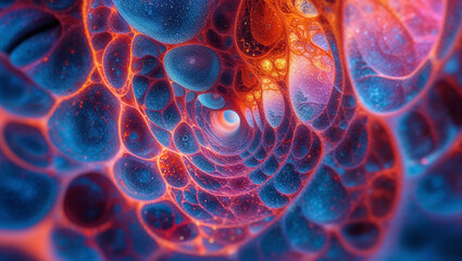 Obraz premium Vibrant Abstract Pattern of Colorful Bubbles and Light