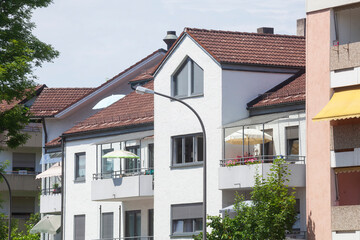 Modernes Wohngebäude, Rosenheim, Oberbayern, Bayern, Deutschland