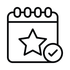 Event Vector outline icon. Eps 10 file