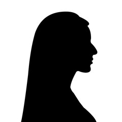 Silhouette of a beautiful woman