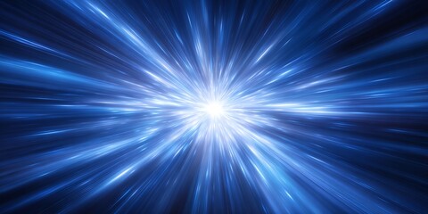 Strahlender blauer Lichteffekt, Energie, Bewegung, Abstrakt