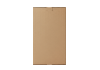 Simple Rectangular Cardboard Template on Transparent Background