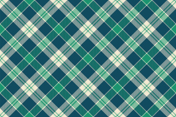 Elegant teal, green, and cream plaid pattern.  Perfect for textile design, apparel, home decor, or website backgrounds.