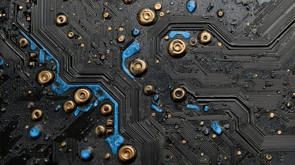 Fototapeta premium Circuit board closeup