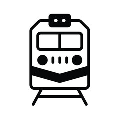 Premium glyph icon of local travel city tram