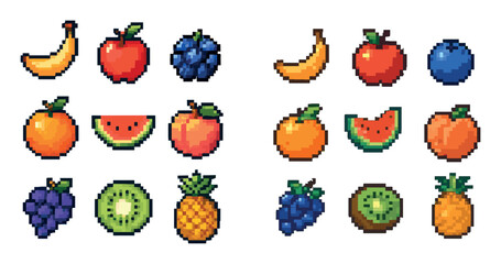 Pixel Art Breakfast Grid