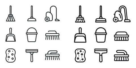 Obraz premium Minimalist Cleaning Icons