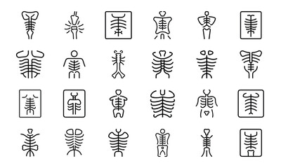 Naklejka premium Healthcare and Medical Line Icon Pack – Virus Test, Nurse, Health Report, Mobile Medicine App, Injection, Thermometer, Mental Health, Health Law, and Emergency Equipment Symbols