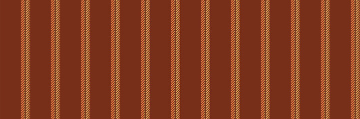 Sainting pattern vertical fabric, custom textile background stripe. Babric vector seamless texture lines in red and orange colors.