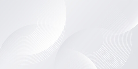 White geometric abstract background overlap layer on bright space with lines effect decoration. Modern design