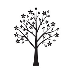 Obraz premium Parallel Season Quantum Tree Realities Silhouette