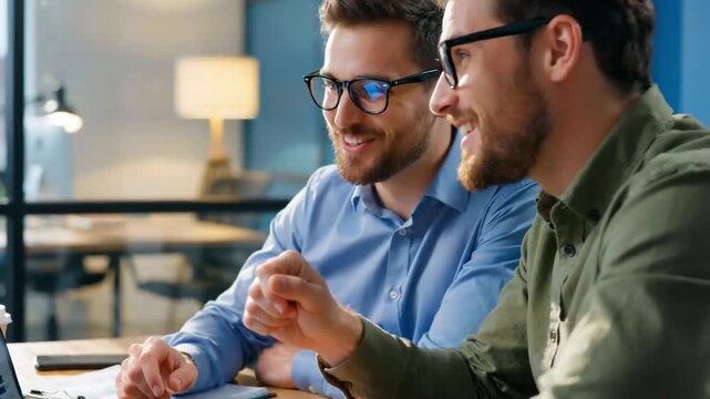 Collaborative Software Developers Analyzing Data in Modern Office for Innovative Digital Solutions