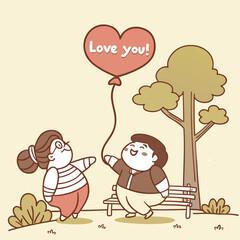 Love You Couple Sticker