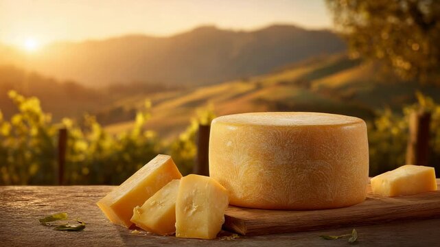 cheddar cheese on table nature background fresh dairy gourmet