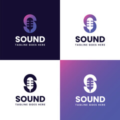 S Letter Logo. Microphone Logo