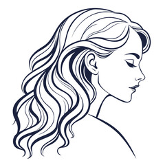 girl with long hair art