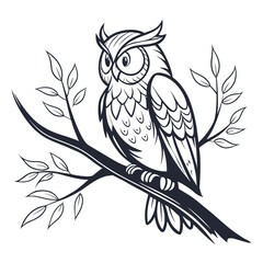 black and white bird art