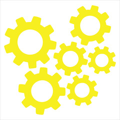 Mechanical Gears Icon Set | Process, Settings, and Tool Vectors (EPS 10)