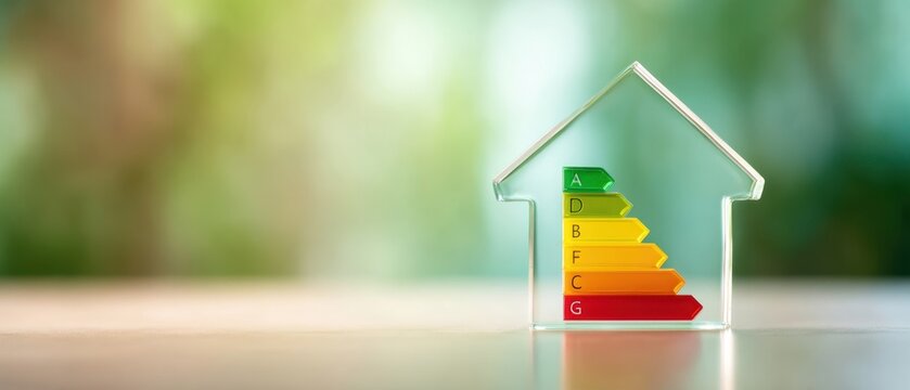 The glass house symbolizing energy efficiency and sustainable living.