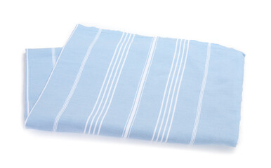 One folded beach towel isolated on white