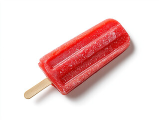 Red Popsicle on White Background