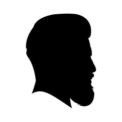 Silhouette of a handsome man.