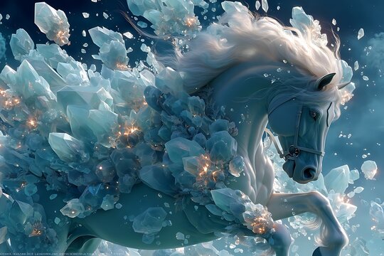 Magical equine figure in dreamy scene high resolution picture