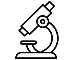 A simple microscope is isolated on white background for scientific research Ai Generated