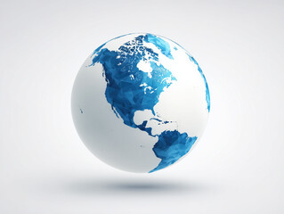 Low Poly Earth Globe, Americas Focus