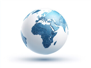 Fototapeta premium 3D Earth Globe, World Map, Global