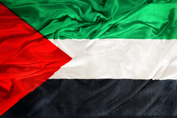 Waving national flag of Sudan, 3D illustration.