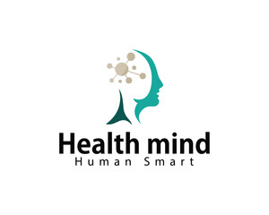 psychology logo creative design concept health mind smart innovation