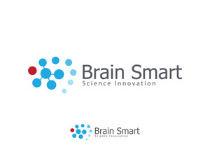 brain smart logo creative innovation science health mind psychology