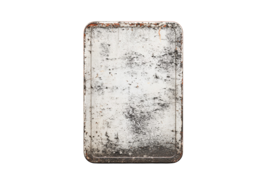 A white square with a black border