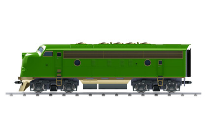 diesel locomotive retro-style side