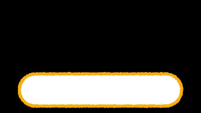 手書き風のローワーサード,テキストボックス,透過背景,オレンジ