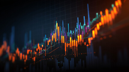 Trade business analytics graph and financial chart investment. Stock market investment trading graph and crypto currency