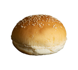 bun with sesame seeds isolated