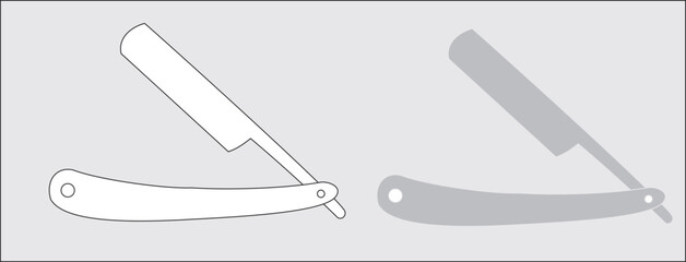 Illustration of a razor in a simple style.