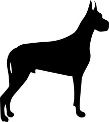 Fototapeta premium Dog silhouette on transparent background..eps