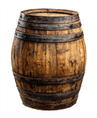 Obraz premium Aged wooden barrel, full view